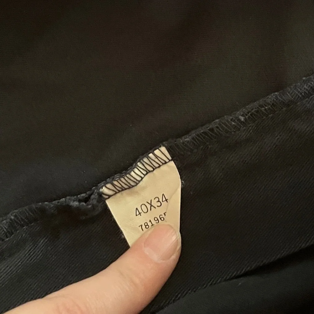 Polo Ralph Lauren Andrew Pant Men 40x34 Navy Blue Double Pleated Cotton Chinos